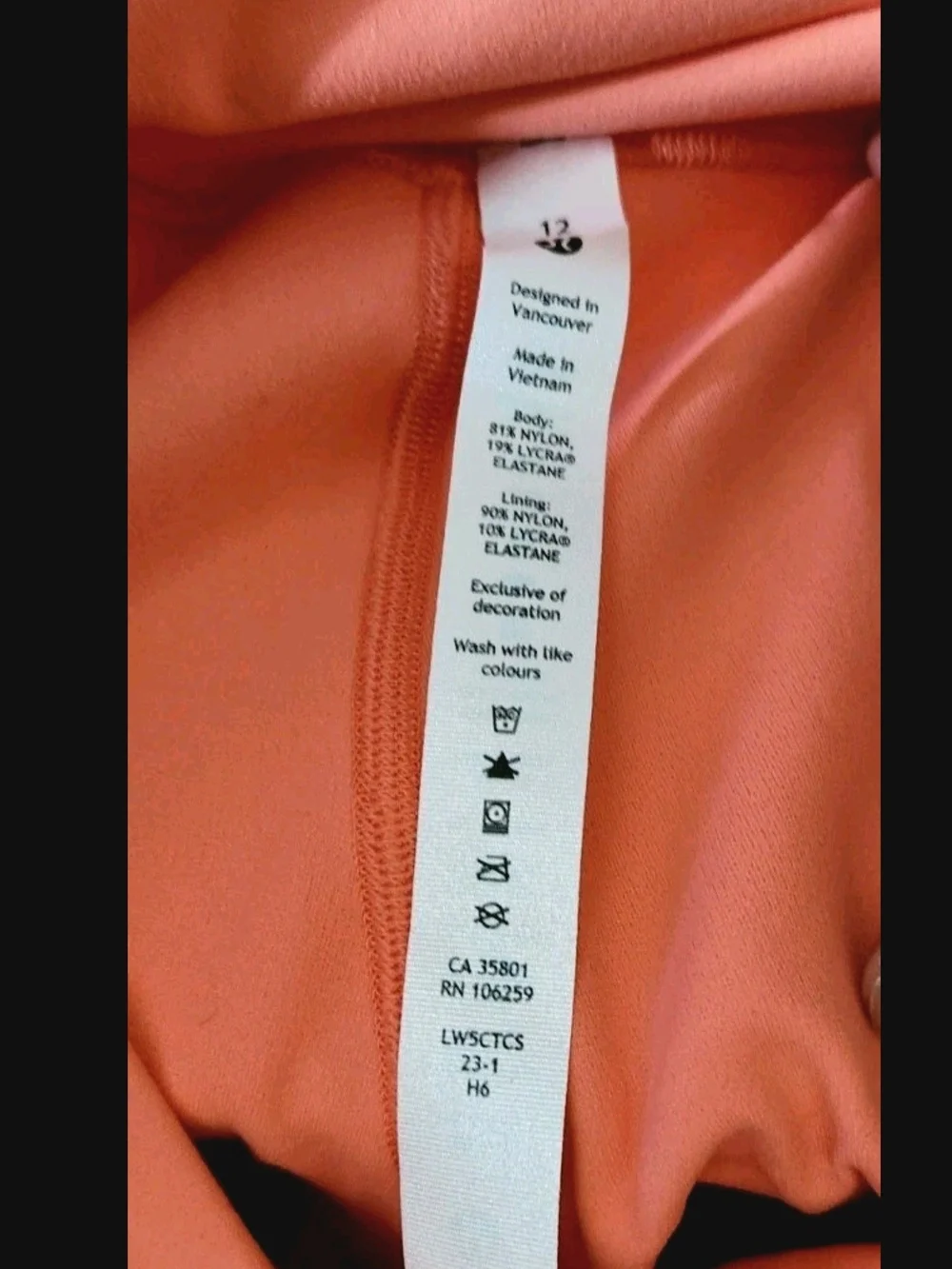 NWT lululemon athletica Soft Coral/Peach Align HR Leggings 25